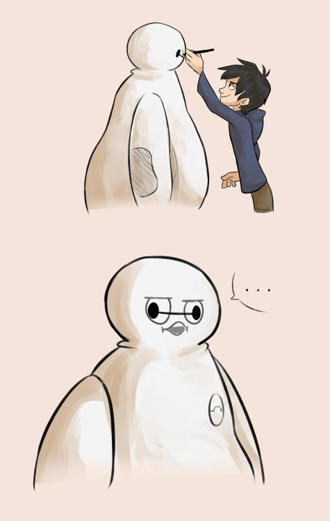 cr1mson5thestranger:finch-wing:Imagine all the faces you could draw on BaymaxTadashi just rolled over in his grave.why am I laughing so much? rofl XD