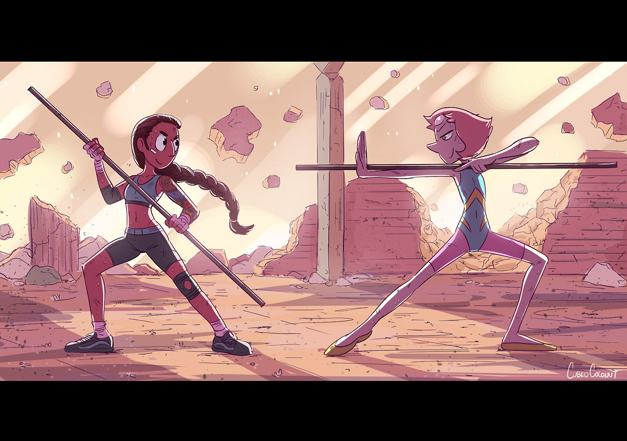 Grown up Connie has a sparring session with Pearl. Student vs. teacher!Huge thanks