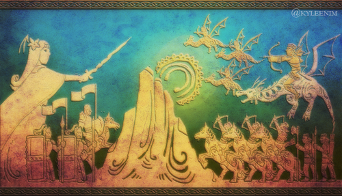 Felt like drawing a&hellip;theoretical Almyran mural (the art style is based off of the Almyran flag