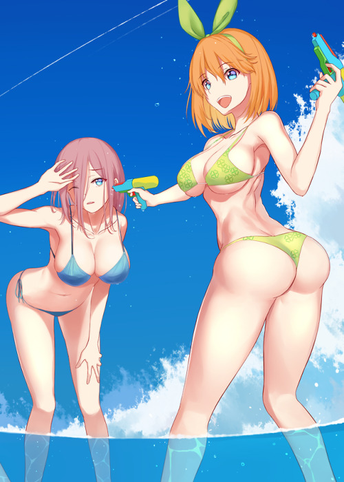 a-titty-ninja:  「五等分の夏」 by しがつ๑ Permission to reprint was given by the artist ✔.