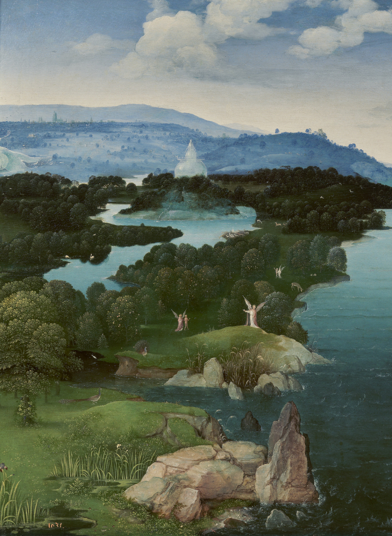 Joachim Patinir [Flemish. c. 1480 - 1524]
Landscape with Charon Crossing the Styx. Detail. c. 1515 - 24