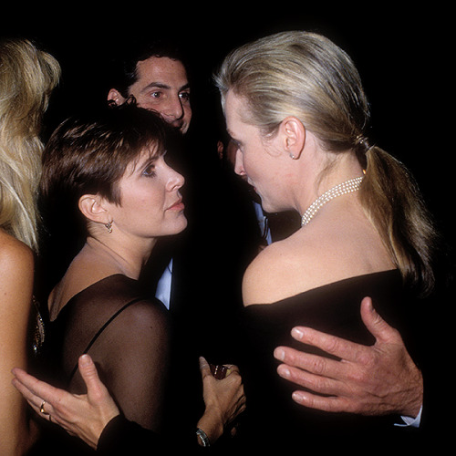 Carrie Fisher and Meryl Streep during the 61st : FY 