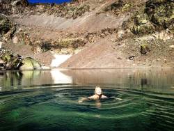 naturalswimmingspirit:   August: Mt Cinto skinny dip – Corsica  Frosty’s Footsteps