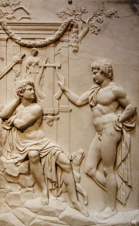 100artistsbook: Detail : Zethus and Amphion. Julius Troschel. German. 1806-1879.  marble r