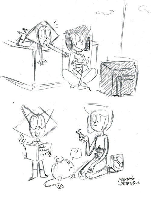 making-friendos: Sketchbook shenanigans! These are super messy.