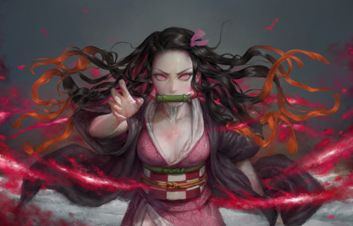 Porn Pics thecollectibles:  Nezuko Fan art by selected