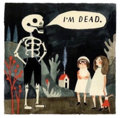 sapphicrevan:[drawing of two kids asking a skeleton “are you a boy or a girl?” to which 