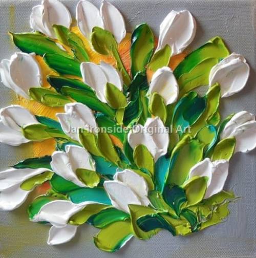 Impasto flower paintings by Jan Ironside