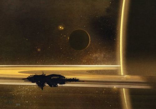 metal-maniac-starship-mechanic: Dark Ship by Adrian Gillespie  
