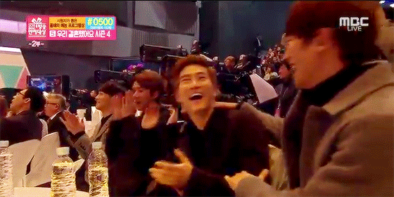 luderella:  when the boys see the couple sharing a kiss on the stage