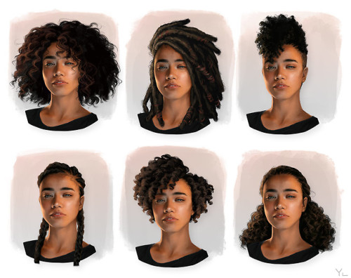 spader7:been a while since i posted! here are some hair styles. practicing different textures.