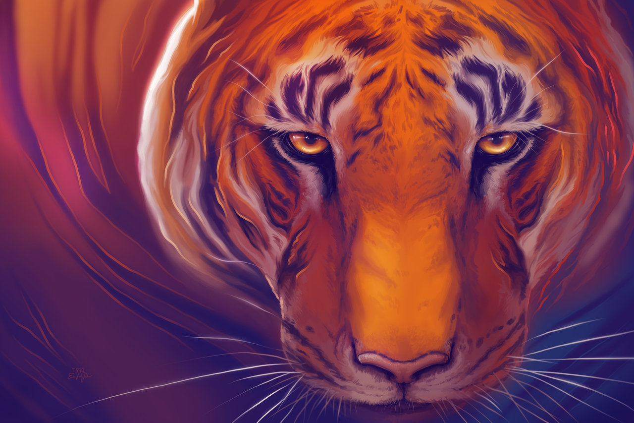 awesomedigitalart:  Solar Tiger by *TsaoShin 