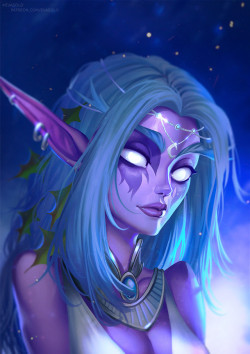 Worldofwarcraftart:  Tyrande Portrait By Eva Solo Source: Http://Ift.tt/2Pb2231