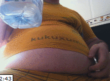 feedeespain:  Insane belly inflation. Maybe my last post here for now. Im alone and