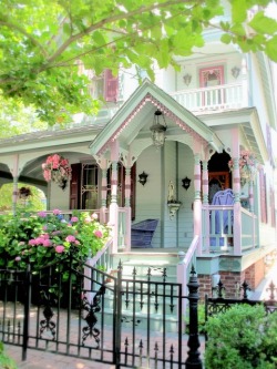 gothic-architecture-blog:  Pastel colored Victorian Home 