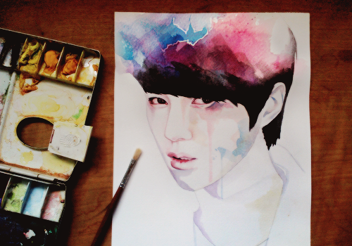 eteru-art:  Portrait for Kim Myungsoo / watercolor Main blog｜Weibo please do not