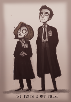 Muffinpines:  X Files In Tim Burton Style Attempt  