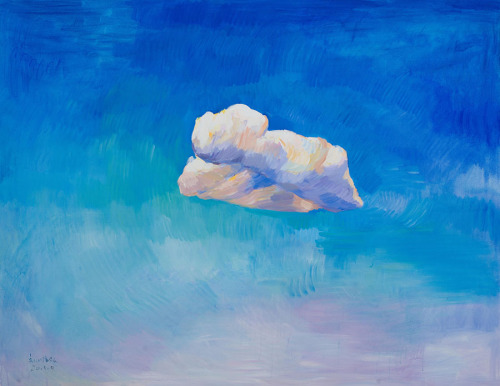A White Cloud in the Sky   -  Liu Weijian , 2013. Chinese,b. 1981-Acrylic on canvas, 140 x 180 cm. ©