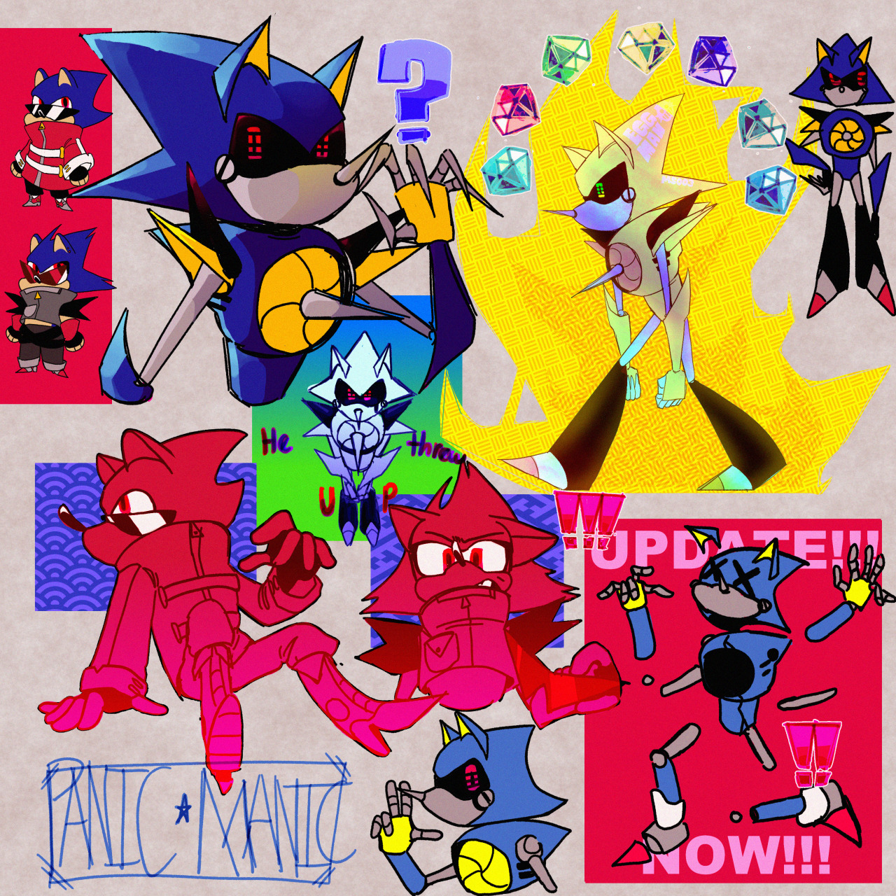 How to draw Neo Metal Sonic  Drawings, Easy drawings, Sonic