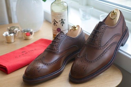 My beautiful oxford wingtips from Carmina on the Oscar last in grained calf. Essential for the seaso