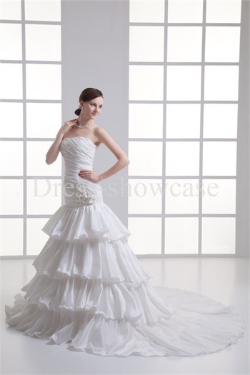 White Zipper-back Petite Taffeta A-Line Sleeveless Wedding Dresses http://www.Dress-ShowCase.com/p22905.html