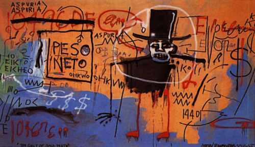 The Guilt of Gold Teeth, 1982, Jean-Michel BasquiatMedium: acrylic,crayon,canvas