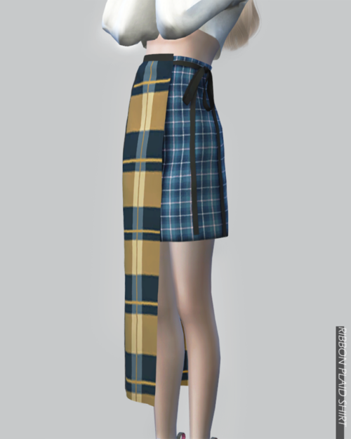 the77sim3: kiru-fav: simblrryuffy: [Ryuffy] Ribbon Plaid Skirt Female Clothing Bottom 12 Swatches 
