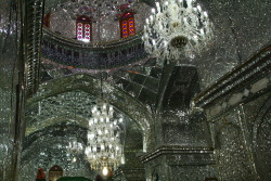 idreamofaworldofcouture:  Inside the mosque and funerary monument Shāh Chérāgh located in Shiraz, Iran 