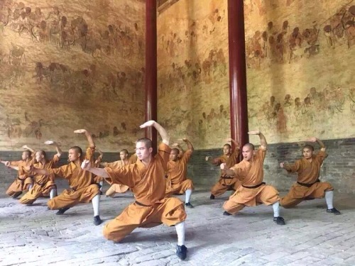 34th generation Shaolin monks.  15.05.2016 Minister of Supervision He Yong and his entourage visited