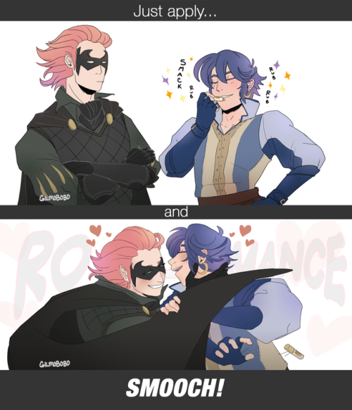 Get your S-Support bliss with a Bunny Brand kiss! [ Gerome x Inigo ] a silly comic I worked on for f