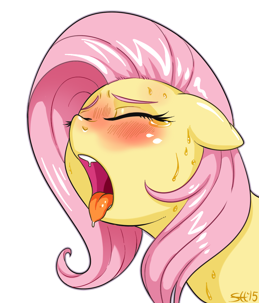 saucysorc:  Fluttershy’s thirst is real.Trying out some new porny techniques. 