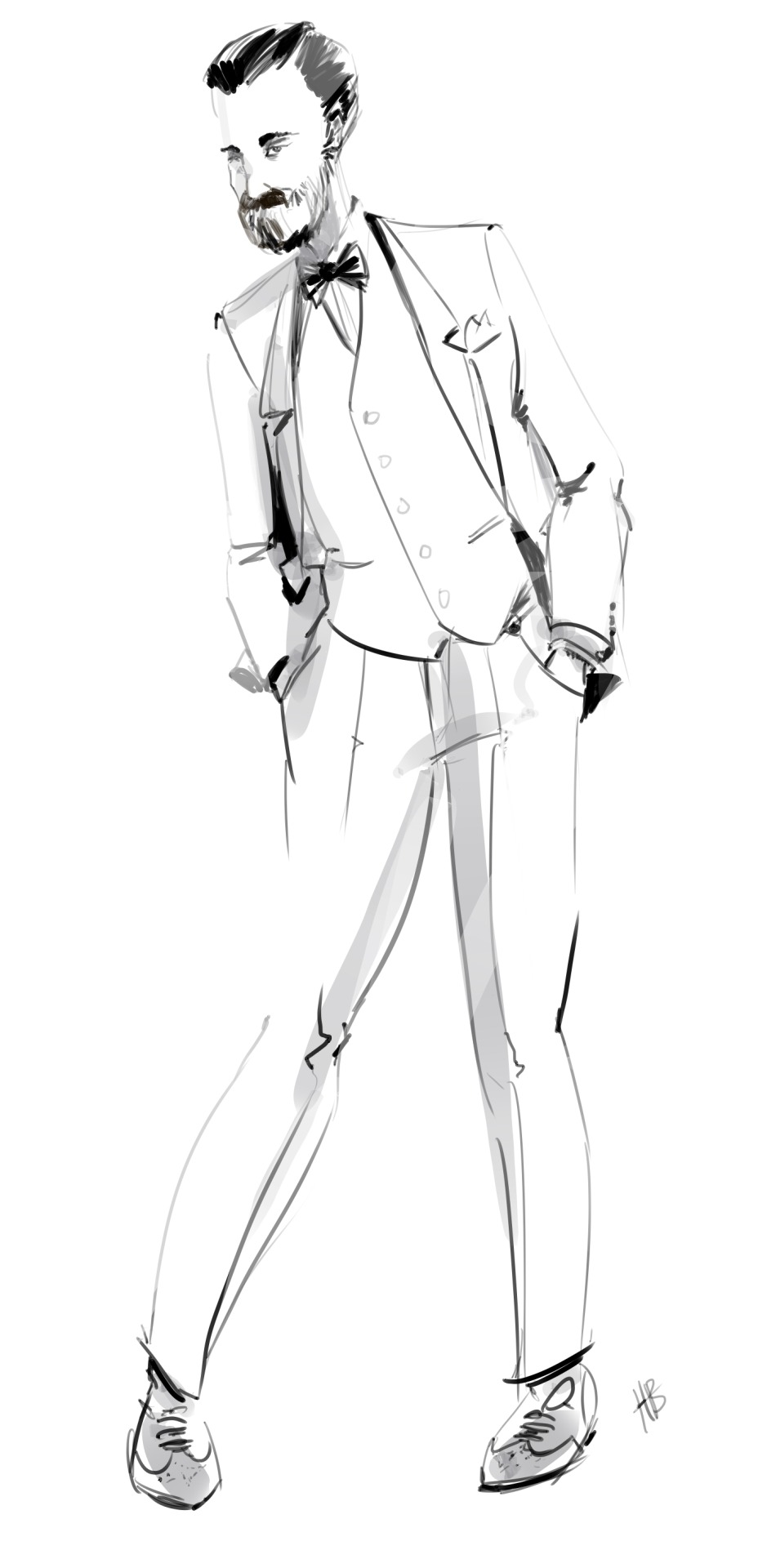 fashion sketches men suits