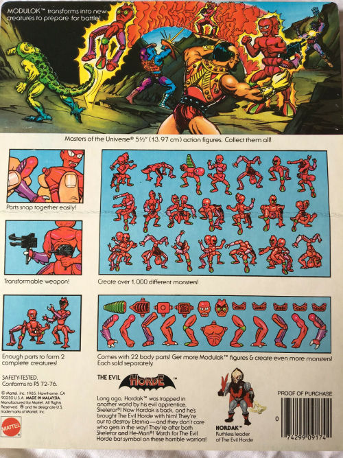 Modulok, Evil Beast of a Thousand Bodies (1985), the only Masters of the Universe to come in a box.&