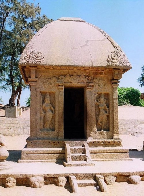 Draupadi Ratha (Mahabalipuram, India).This is the smallest and simplest of the Pancha Rathas.  Shape