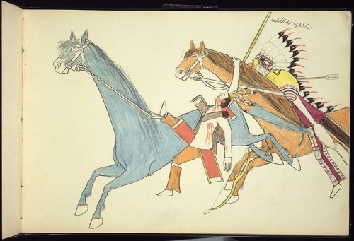 Art by Silver Horn or Huangooah, Kiowa Apache, 1885