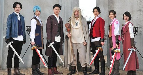 real-life-senshi:PGSM Usagi (Sawai Miyuu), Mamoru (Shibue Jyoji) and Motoki (Kikawada Masaya) a