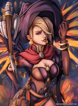 overwatch-fan-art:  Mercy - Witch skin by RamzyKamen 