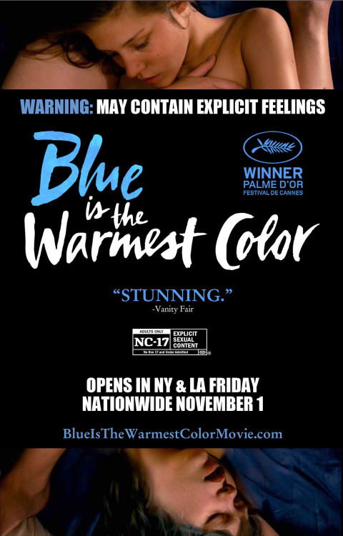 lesbeehive:WIN A BLUE IS THE WARMEST COLOR POSTER OR GRAPHIC NOVEL WITH LES BEEHIVE AND IFC FILMS 