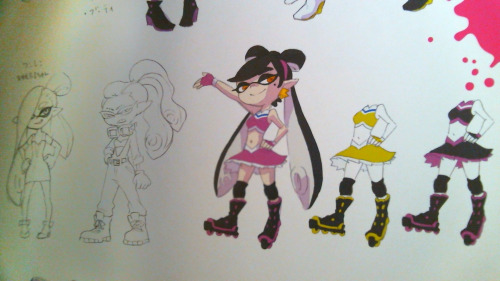 asktheseastars:  ((Guess who got the Splatoon Artbook! Sorry for the bad webcam quality. The book is in Japanese so I don’t understand much of it. Feel free to translate!)) ((Some snapshots of what looks like either Callie and Marie concepts or other