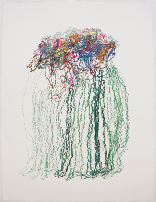 Do-Ho Suh aka 서도호 (Korean, b. 1962, Seoul, Korea, based NY, USA) - Flowers, 2013 Thread embedded in 
