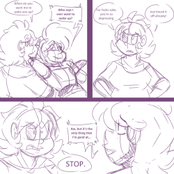 really rough comic thing before bed. just