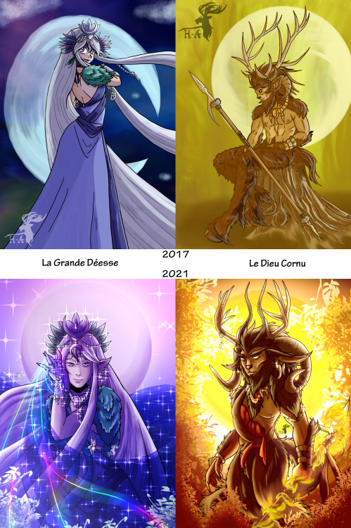 My Great Goddess & my Horned God2017 vs 2021