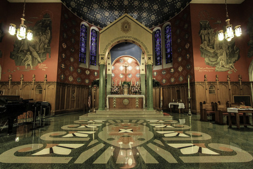 The High Altar in Holy Comforter Church by Lawrence OP on Flickr. That floor&hellip;that baldachin&h