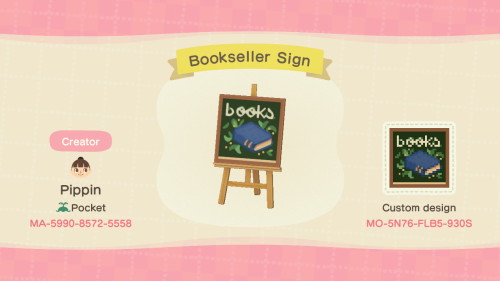 mayorpippin: Some signs I made! Bookseller and Bakery signs heavily inspired by @rosa-bee ~* Fish st