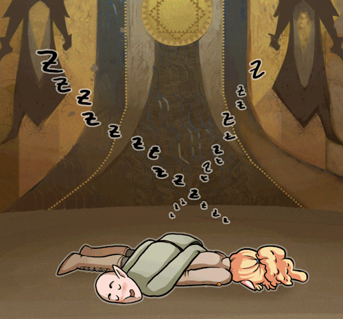 thecopperkidd:I’m gonna be sooo good at sleeping! Watch me, Solas!
