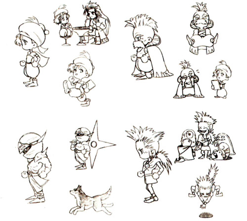 fuckyeahvideogamesartworks: vgjunk: Tetsuya Nomura’s Final Fantasy VI concept art. mish, when 