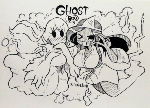 rariatoo: It is the second week of inktober The most popular of these was ghost art