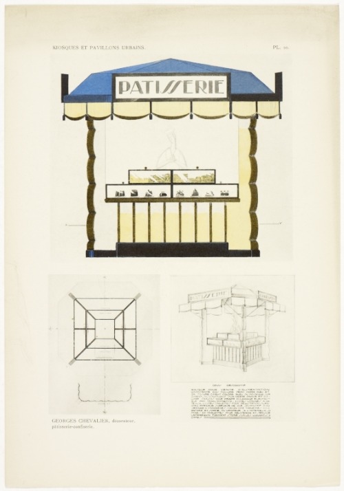 J. Mayor, Urban kiosks and pavilions, 1925. L’exposition internationale des arts decoratifs modernes
