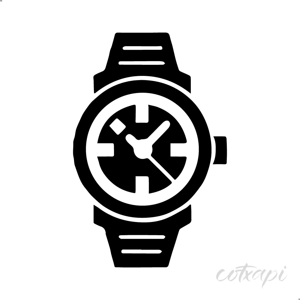Watches icon in vector Quartz watches Chronograph watches Wrist watches outline in vector