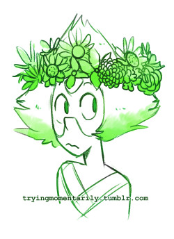 tryingmomentarily:  flower crown peridot